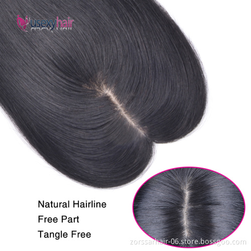 Wholesale mink brazilian hair natural color toupee blonde human hair toppers for women human hair